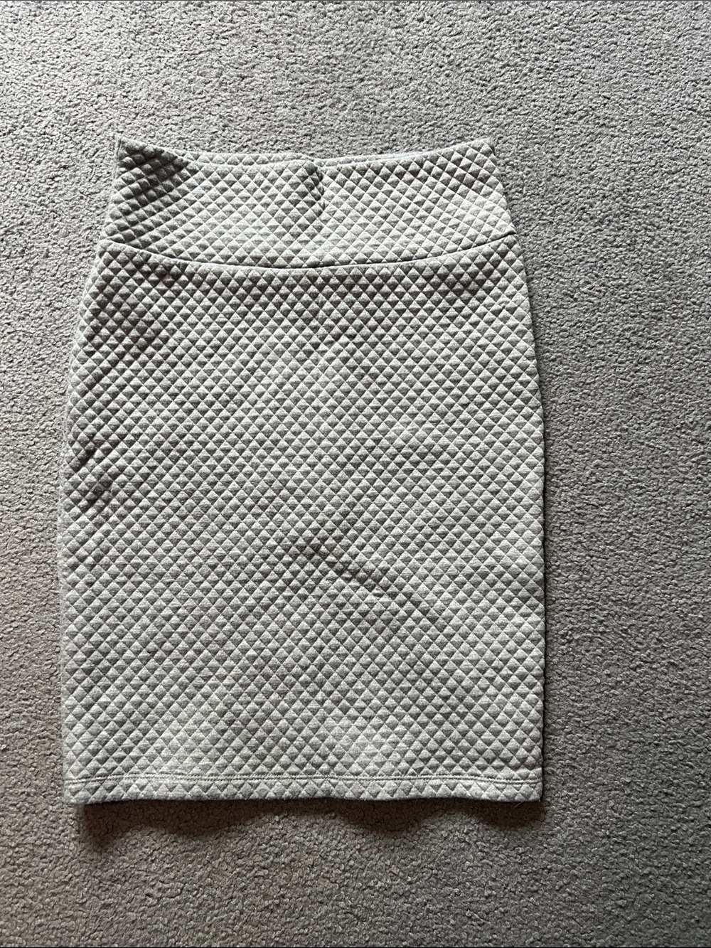 LuLaRoe Light Gray Quilted Pencil Skirt